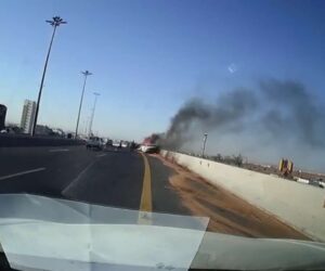 Car Burst Into Flames When Speeding Auto Rammed It