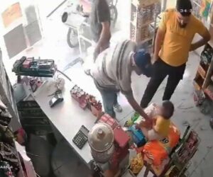 Dad Slaps OAP Seen On Camera Touching His 14 Month Old Baby