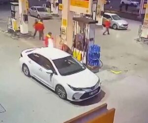 Hero Dad Runs To Save Daughter From Burning Car As Static Spark Appears To Ignite Petrol Vapour